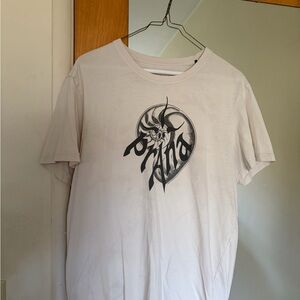 Prana White Graphic Short Sleeve Tee
